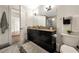 This primary bathroom features double sinks, granite countertops, and modern fixtures at 905 Juniper Ne St # 805, Atlanta, GA 30309