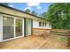 Exterior wood deck with railing and sliding glass door access to the interior of the home at 2049 Rector Dr, Atlanta, GA 30311