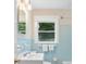 Vintage bathroom with blue tiles and updated sink at 2483 Hunting Valley Dr, Decatur, GA 30033