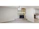 Inviting living room featuring a stone fireplace and ample space for relaxation at 3136 Palomino Dr, Powder Springs, GA 30127