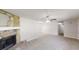 Spacious living room showcasing the stone fireplace and open layout at 3136 Palomino Dr, Powder Springs, GA 30127