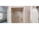 Clean bathroom with a new shower stall and a glimpse into an adjacent room at 3457 Newberry Trl, Decatur, GA 30034