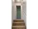 Carpeted stairs with white banister leading to the upper level of the home at 3457 Newberry Trl, Decatur, GA 30034