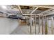 Unfinished basement with exposed ceiling, visible insulation, and wood frame construction at 3695 Fox Hills Se Dr, Marietta, GA 30067