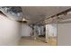 Unfinished basement featuring exposed ceiling, visible insulation, and mechanicals at 3695 Fox Hills Se Dr, Marietta, GA 30067