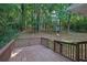 Spacious backyard deck surrounded by lush trees at 2286 Capehart Ne Cir, Atlanta, GA 30345