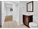 Bathroom featuring tiled floor, toilet, vanity and shower at 2286 Capehart Ne Cir, Atlanta, GA 30345