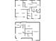 Detailed floor plan showcasing the layout of the home with labeled rooms and dimensions on both floors at 2286 Capehart Ne Cir, Atlanta, GA 30345