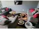 Living room with comfortable sofas, a glass coffee table, and a decorative rug at 5626 Laurel Ridge Dr, Atlanta, GA 30344