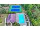 Birds eye view of community pool and tennis courts at the clubhouse at 2325 Lake Cove Ct, Buford, GA 30519