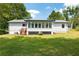 Beautifully maintained backyard with a screened-in porch and lush green grass at 5619 Beaver Sw Dr, Mableton, GA 30126