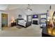 Spacious main bedroom featuring a fireplace, vaulted ceiling, and a walk-in closet at 1441 Saint George Pl, Conyers, GA 30012
