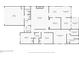 Detailed floor plan showcasing the layout of the home, including the kitchen, bedrooms, and living spaces at 2323 Blackberry Ct, Snellville, GA 30078