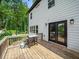 This home features an inviting wooden deck with backyard views and convenient grilling station at 3640 Pollys Blf, Cumming, GA 30028