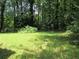 The grassy backyard is surrounded by lush greenery and tall trees, offering privacy and a natural setting at 5114 Fawn Se Trl, Mableton, GA 30126