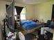Cluttered bedroom with a blue comforter at 5114 Fawn Se Trl, Mableton, GA 30126