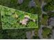 An aerial shot of a property with a tree-lined boundary, offering seclusion and a natural backdrop at 1788 River Bluff Vw, Duluth, GA 30097