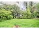 Lush green backyard, perfect for outdoor activities, and bordered by mature trees, offering privacy at 2110 Redbud Sw Ct, Marietta, GA 30008