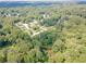 Panoramic aerial view of residential area featuring lush forests and a winding creek at 3109 Albatross Ln, Decatur, GA 30034