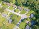 Aerial view of residences situated in a leafy neighborhood with tree-lined streets at 3109 Albatross Ln, Decatur, GA 30034