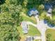 An aerial view captures residences with tree coverage, lawns and paved driveways at 3109 Albatross Ln, Decatur, GA 30034