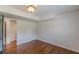 Cozy bedroom featuring hardwood floors and ample natural light at 3109 Albatross Ln, Decatur, GA 30034