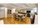 Dining area with view of living room, with an open kitchen space at 537 Raven Springs Trl, Stone Mountain, GA 30087