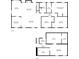 Two floor plans displaying the arrangement of rooms including the kitchen, bedrooms, and media space at 537 Raven Springs Trl, Stone Mountain, GA 30087