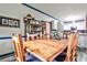 Elegant dining room with a large wooden table and stylish décor, perfect for entertaining at 3747 Sturbridge Ct, Tucker, GA 30084