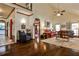 Spacious living room with hardwood floors, high ceilings, and ample natural light at 3747 Sturbridge Ct, Tucker, GA 30084