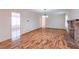 The living room offers beautiful hardwood floors and a clear view into the other rooms at 4077 Phils Ct, Tucker, GA 30084