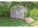 A storage shed provides extra space for tools and equipment at 4077 Phils Ct, Tucker, GA 30084