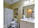 Full bathroom featuring a shower with curtain and a white sink at 4241 Hampton Mill Pkwy, Douglasville, GA 30135