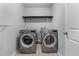 Laundry room features side-by-side washer and dryer at 2481 Southhaven Ln, Buford, GA 30519