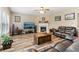 Comfortable living room with a fireplace and large windows offering ample natural light, perfect for Gathering time at 358 Nature Brook Se Walk, Smyrna, GA 30082