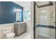 Beautifully remodeled bathroom with modern fixtures, a glass-enclosed shower, and a sleek vanity, a spa-like retreat at 364 Stafford Sw St, Marietta, GA 30064