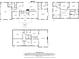 Detailed floor plans showcasing the layout of the home, including room dimensions on three levels at 5491 Hiram Rd, Powder Springs, GA 30127