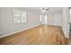 Spacious bedroom with hardwood floors and a ceiling fan at 990 Trestle Dr, Austell, GA 30106