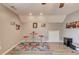 Finished bonus room offers unique styling with a custom bar, table, and hardwood flooring at 3370 Battlement Cir, Loganville, GA 30052