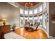 Bright sitting area with scenic views, hardwood floors, and comfortable chairs at 4239 Lower Jersey Rd, Covington, GA 30014