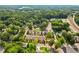 Aerial view of residential neighborhood with lush greenery at 4571 Academy St, Acworth, GA 30101