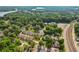 Aerial view of residential neighborhood by the lake at 4571 Academy St, Acworth, GA 30101
