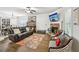 Comfortable living room featuring a cozy fireplace and stylish decor at 4571 Academy St, Acworth, GA 30101