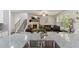 Spacious island overlooks living room with fireplace and stairway at 404 Arden, Ellenwood, GA 30294