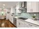 Kitchen features stainless appliances, granite countertops, and tile backsplash at 437 Valley Brook Ne Dr, Atlanta, GA 30342