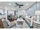 Open-concept living area with a modern kitchen, bright ambiance, and stylish furniture arrangement at 437 Valley Brook Ne Dr, Atlanta, GA 30342