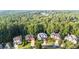Beautiful aerial view of luxury homes nestled among the trees in a well manicured community at 5059 Winding Hills Lane Ln, Woodstock, GA 30189