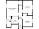 Upper level floor plan featuring primary bedroom, bedrooms, baths, and hall layout with dimensions at 880 Winfield Sw Ct, Marietta, GA 30060