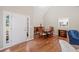 Inviting dining area with hardwood floors, neutral walls, and ample natural light from entry at 3540 Pilgrim Mill Rd, Cumming, GA 30041