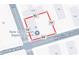 Property line map showing the outline and dimensions of the building at 88 Martin Se Ave, Atlanta, GA 30315